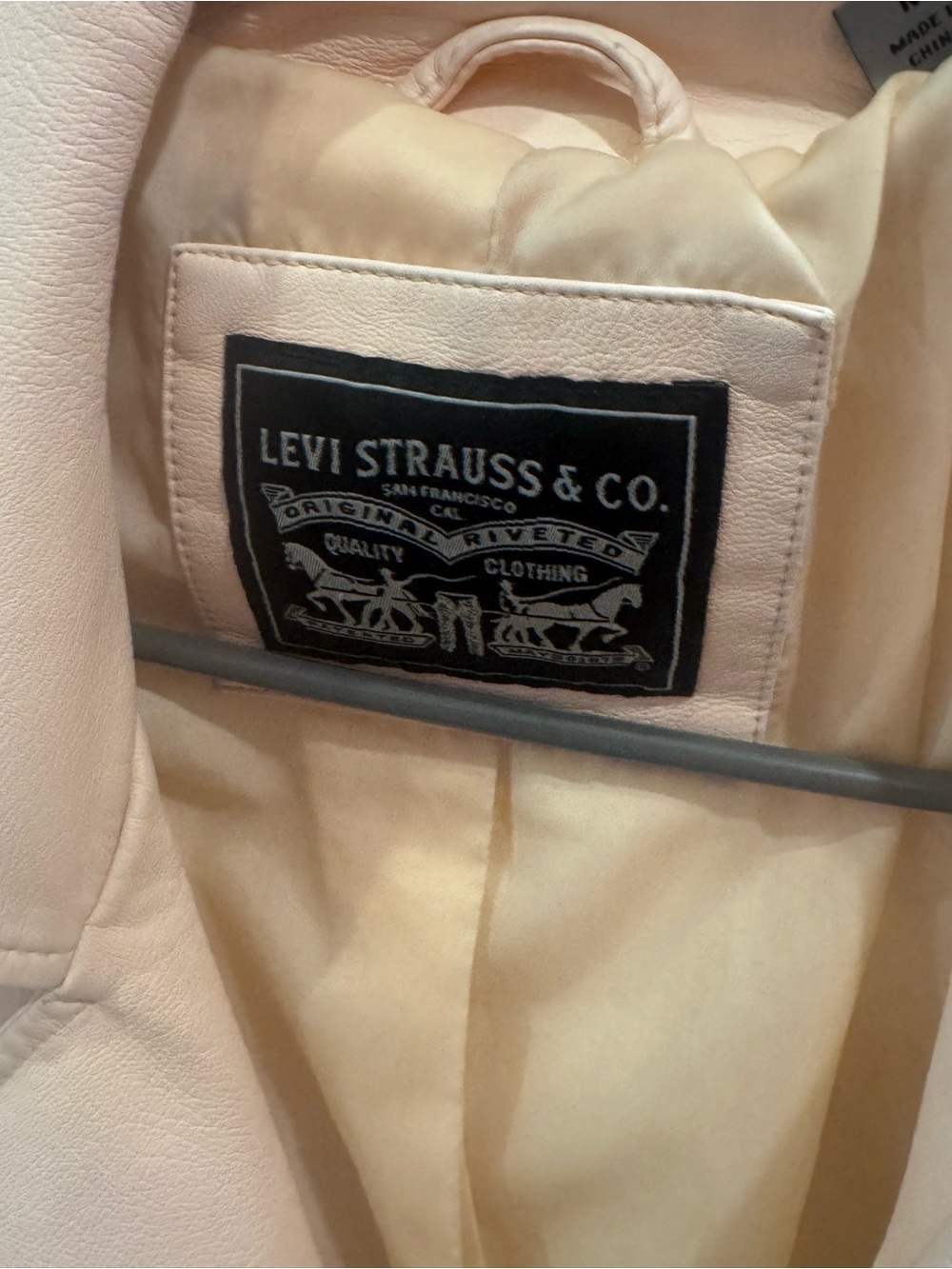 Signature by Levi Strauss Pale Pink Faux Leather Moto Jacket - Picture 4 of 4